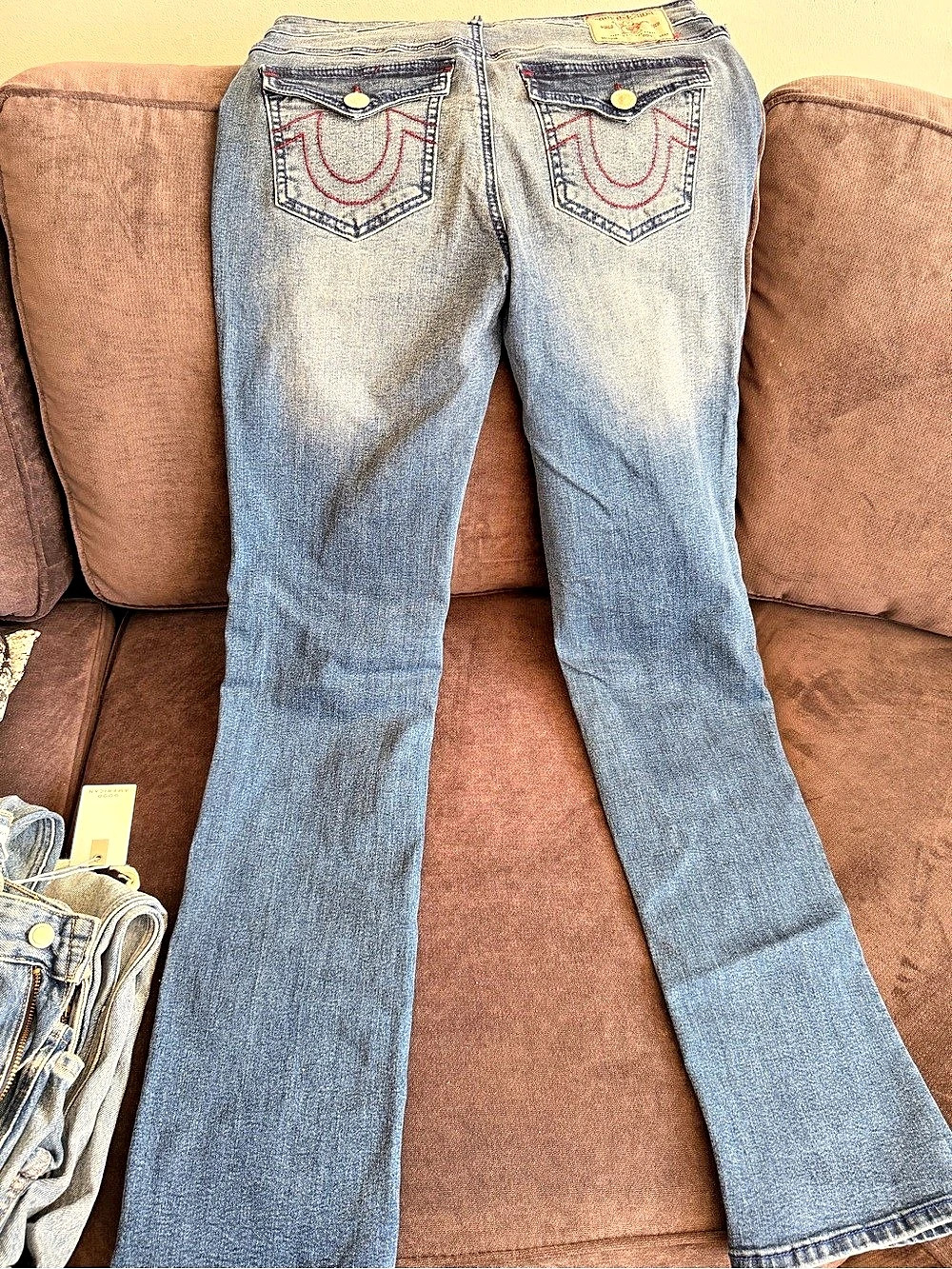 True Religion Ricky Super T Flap Straight Jean Jeans Blue
